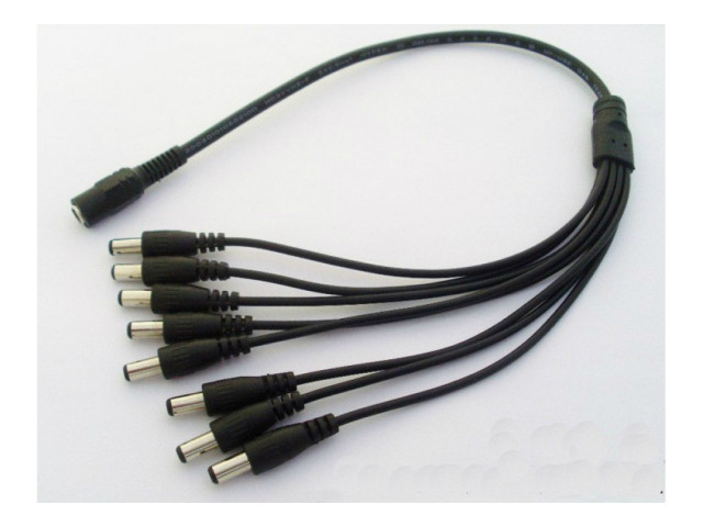 CCTV-SPLITTER napájacia rozbočka 1/8 pre napájanie CCTV kamier, rozbočovač