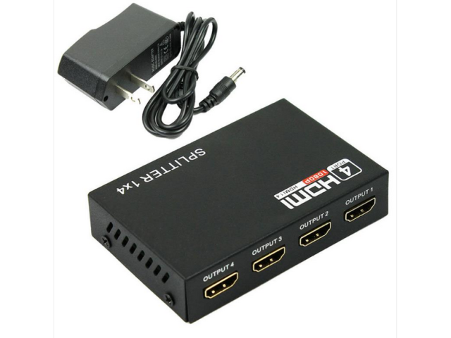 HDMI splitter, 4x1 port 1920x1080 px, černý