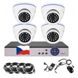 4CH 5MPx AHD kamerový set EONBOOM 4D CCTV s DVR s LAN a 4x vonkajšia dome kamera