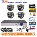 4CH 5MPx STARVIS AHD kamerový set CCTV EONBOOM VR4D - DVR s LAN a 4x vonkajšia dome kamera
