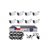 8CH STARVIS kamerový set CCTV EONBOOM VR8B s DVR s LAN a 8x vari bullet kamerou
