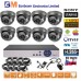 8CH 5MPx STARVIS kamerový set CCTV EONBOOM VR8D - DVR s LAN a 8x vonkajšia dome vari kamera