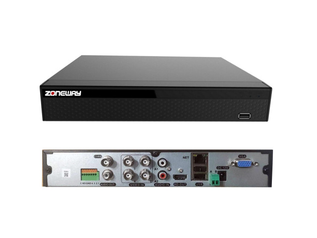 12CH IP/4CH AHD 5MPx hybridný rekordér 4K XVR | ZONEWAY XVR3004