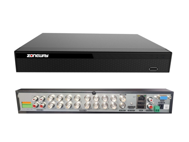 16CH IP/16CH AHD 8MPx hybridný rekordér 4K XVR | ZONEWAY XVR5016