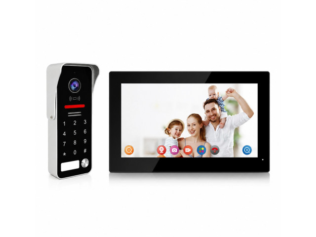 WiFi TUYA videozvonček s RFID čítačkou a kódovou klávesnicou + 7" dotykový monitor | ZONEWAY ZW-508 + ZW808-7