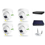 IP kamerový set 4x vonkajšia PTZ kamera 6 Mpx, zoom 4x, PoE switch 4+1, NVR3016 | ZONEWAY 4-X4DM6S-3016