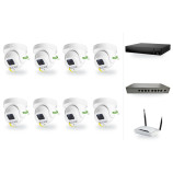 IP kamerový set 8x vonkajšia PTZ kamera 6 Mpx, zoom 4x, PoE switch 8+1, NVR3016 | ZONEWAY 8-X4DM6S-3016