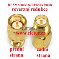 RF SMA male to RP SMA female redukce