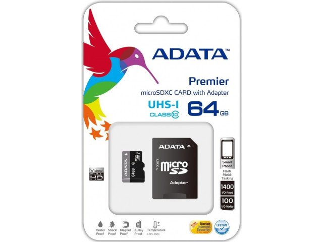 MicroSD 64GB karta class10 do IP kamery